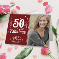 50 und fabelhaftes Foliage Red 50. Geburtstags-Fot