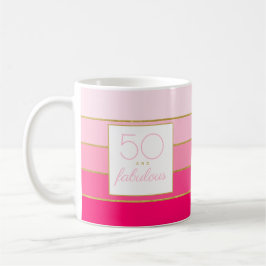 50 und fabelhaftes Geburtstag rosa Gold Kaffeetasse