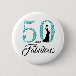 50 und fabelhaftes Geburtstags-Party Button