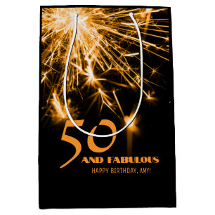 50 und fabelhaftes Party zum Geburtstag Mittlere Geschenktüte