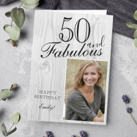 50 und fabelhaftes rustikales Holz Elegant Geburts