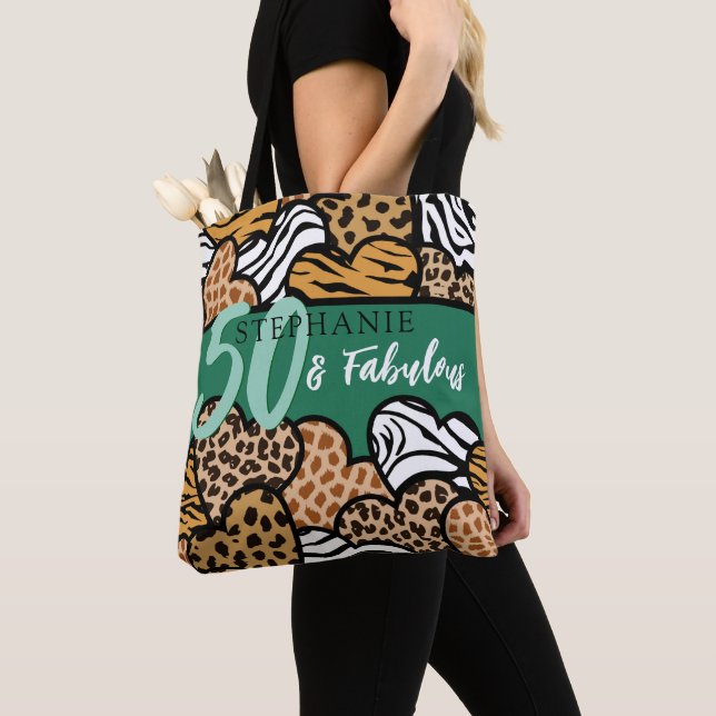 50 und fabelhaftes stilvolles Emerald Animal Print (Von Nahem)