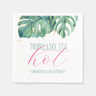 50 und fabelhaftes tropisches Thema Geburtstag Was Serviette