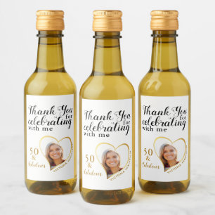 50 und fabelhaftes White Black Gold Foto Vielen Da Weinetikett