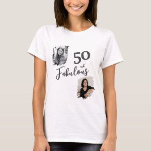 50 und Fabulous 2 Foto 50. Geburtstag T-Shirt