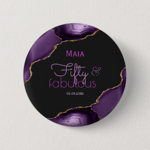 50 und fabulous 50. Geburtstag Button