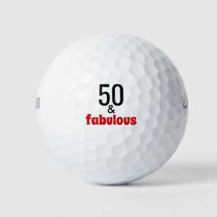 50 und Fabulous   50. Geburtstag Golfball