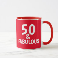 50 UND FABULOUS 50. GEBURTSTAG KAFFEE-TASSE