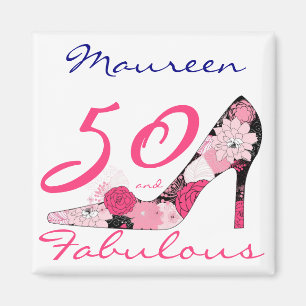 50 und fabulous 50. Geburtstag Magnet