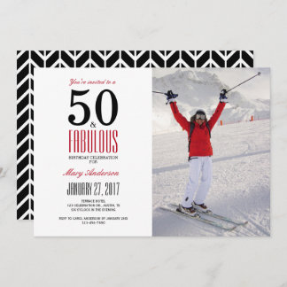 50 und Fabulous | 50. Geburtstagsparty Einladung