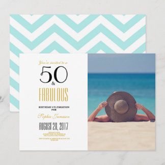 50 und Fabulous | 50. Geburtstagsparty Einladung