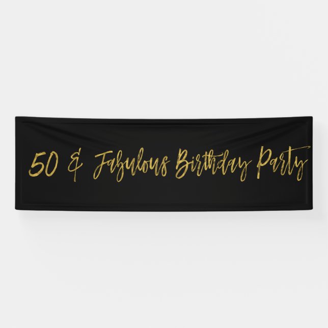 50 und Fabulous Birthday Banner (Horizontal)