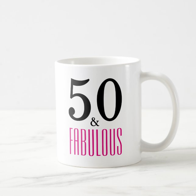 50 und Fabulous Birthday Tasse (Rechts)