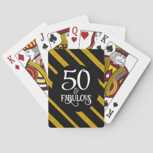 50 und Fabulous Black and Gold Spielkarten