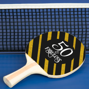 50 und Fabulous Black and Gold Tischtennis Schläger