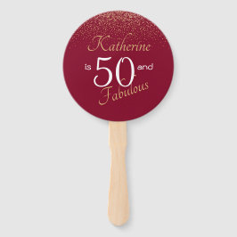 50 und Fabulous Burgund 50. Geburtstag Fächer