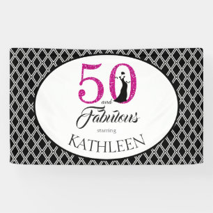50 und Fabulous Custom 50. Geburtstag Banner