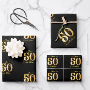 50 und Fabulous Custom Wrapping Paper Geschenkpapier Set