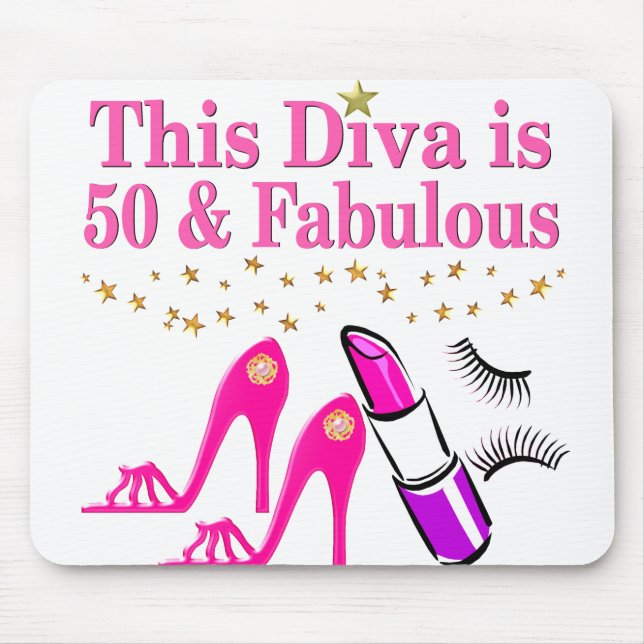 50 UND FABULOUS DIVA MOUSEPAD (Vorne)