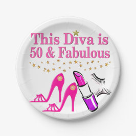 50 UND FABULOUS DIVA PAPPTELLER