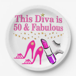 50 UND FABULOUS DIVA PAPPTELLER