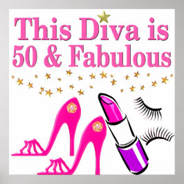 50 UND FABULOUS DIVA POSTER