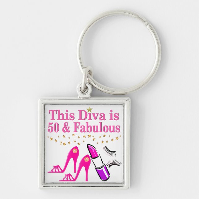 50 UND FABULOUS DIVA SCHLÜSSELANHÄNGER (Vorne)