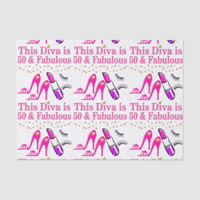 50 UND FABULOUS DIVA SEIDENPAPIER (Vorderseite)
