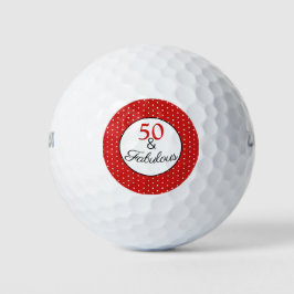 50 und Fabulous Dots und Red 50. Geburtstag WH Red Golfball