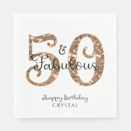 50 UND FABULOUS Elegant 50. Geburtstag Personalisi Serviette