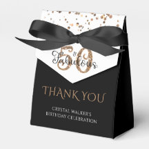 50 und FABULOUS Elegant Black Gold Vielen Dank