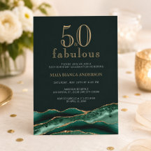 50 und Fabulous Emerald Green Agate 50. Geburtstag
