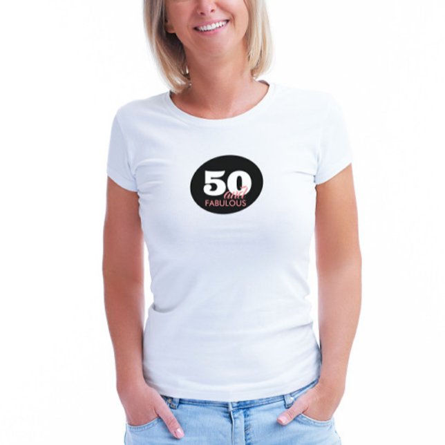 50 und Fabulous Fiftieth Birthday T-Shirt (Von Creator hochgeladen)