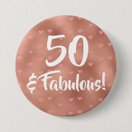 50 und Fabulous Geburtstag Button