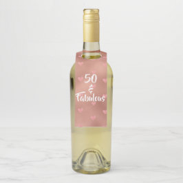 50 und Fabulous Geburtstag Flaschenanhänger