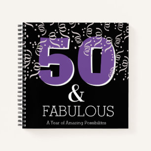 50 und Fabulous Geburtstag Notizbuch