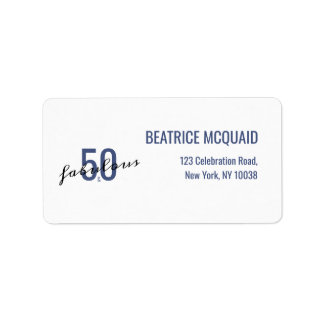 50 und Fabulous Geburtstag personalisiert Adressaufkleber