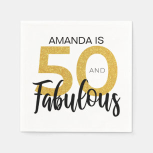 50 und fabulous Geburtstag Personalisiertes Party Serviette