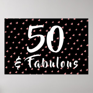 50 und Fabulous Geburtstag Poster
