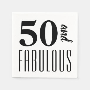 50 und Fabulous  Geburtstagspartei Napoleon Serviette