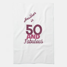 50 und Fabulous Geschirrtuch