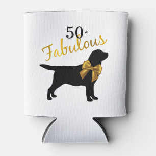 50 und Fabulous- Hunde Jahre - Funny Black Lab Gol Dosenkühler