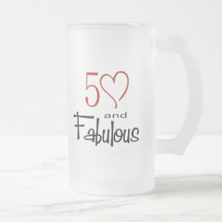 50 und Fabulous Mattglas Bierglas