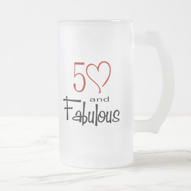 50 und Fabulous Mattglas Bierglas (Rechts)