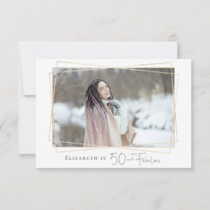 50 und Fabulous Modern Foto Geburtstagsparty Einladung