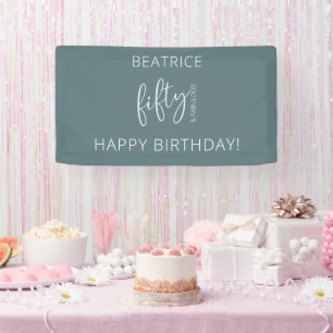 50 und Fabulous Modern Script Banner