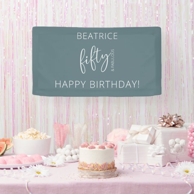 50 und Fabulous Modern Script Banner (Party)