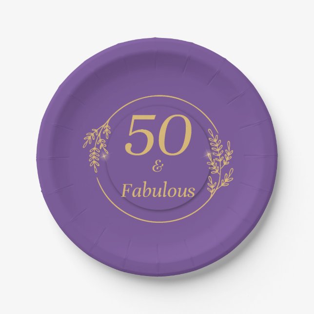 50 und Fabulous Pappteller (Vorderseite)