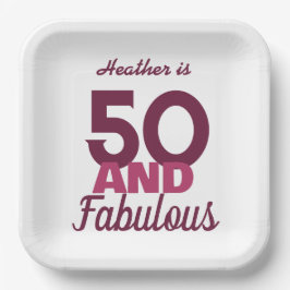 50 und Fabulous Pappteller