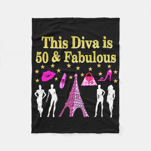 50 UND FABULOUS PARIS DESIGN FLEECEDECKE (Vorderseite)